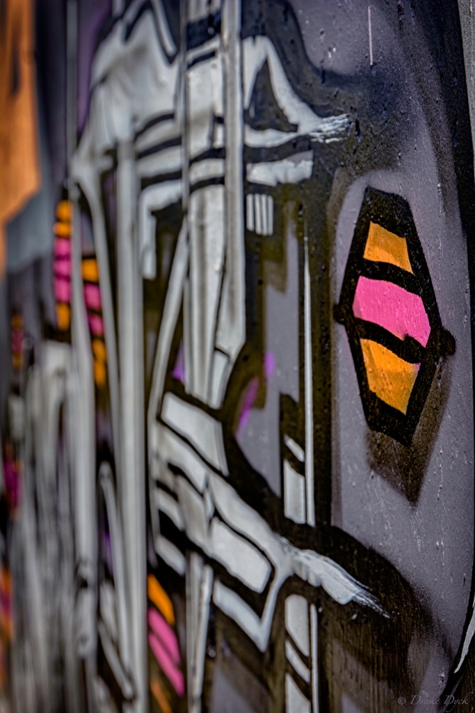 closeup of graffiti